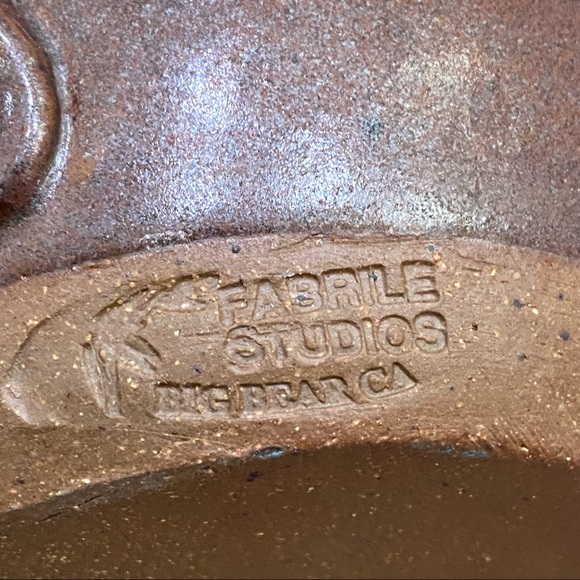 Fabrile Studios Big Bear CA Pottery 6.5”Pitcher Vase - Picture 14 of 15